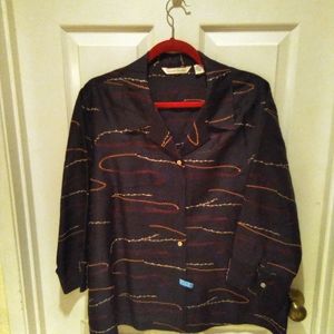 French Laundry Black Women's Button-down, Size XL